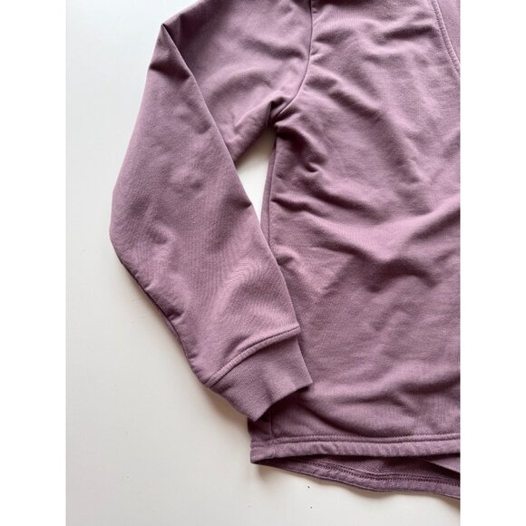 ATHLETA Retroterry Damask Mauve Cotton Terry Wrap Cardigan Sweatshirt, Size S - Picture 5 of 13